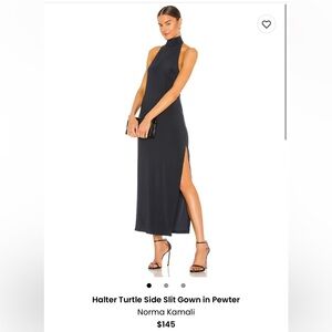 Norma Kamali Halter Turtle Dress